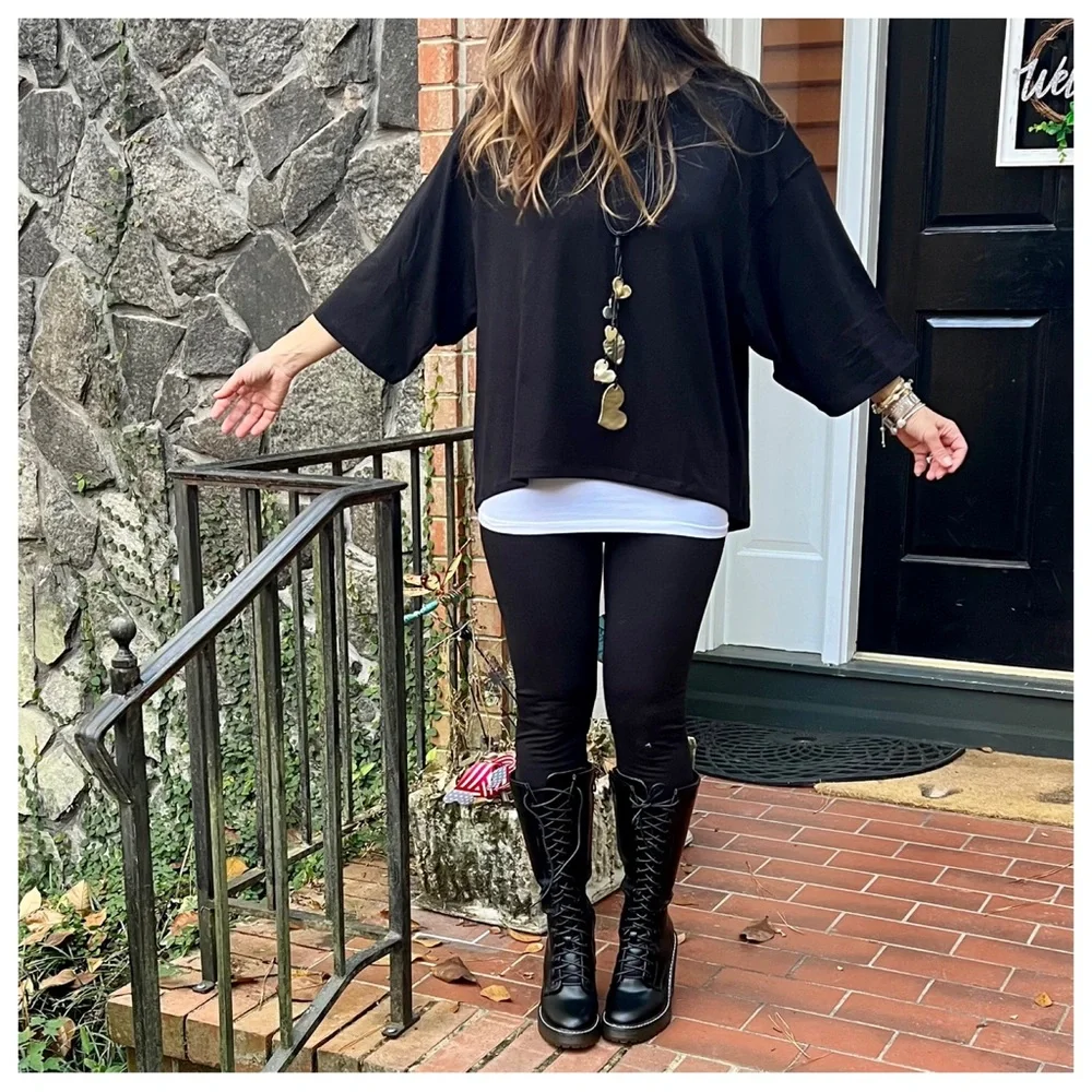 #26 Boxy Drop Shoulder Tee Boho weekend-ready style - Picture 5 of 5